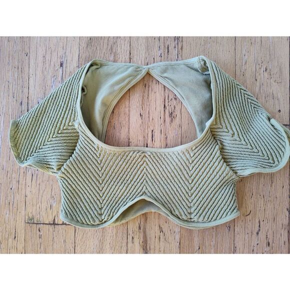 Free People Movement Crop Top Workout Top NWOT Green Small - Picture 1 of 9